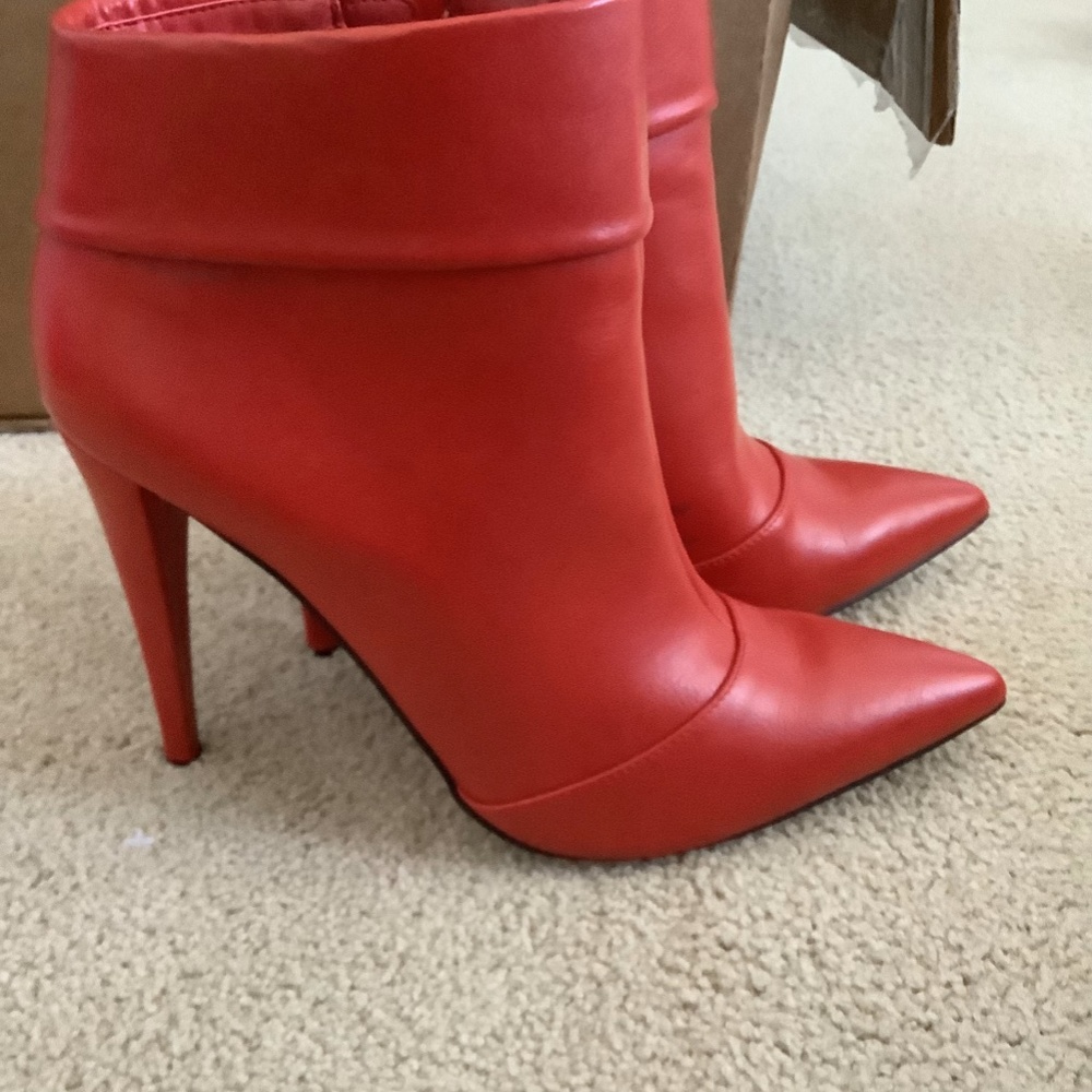 Red Ankle Boots